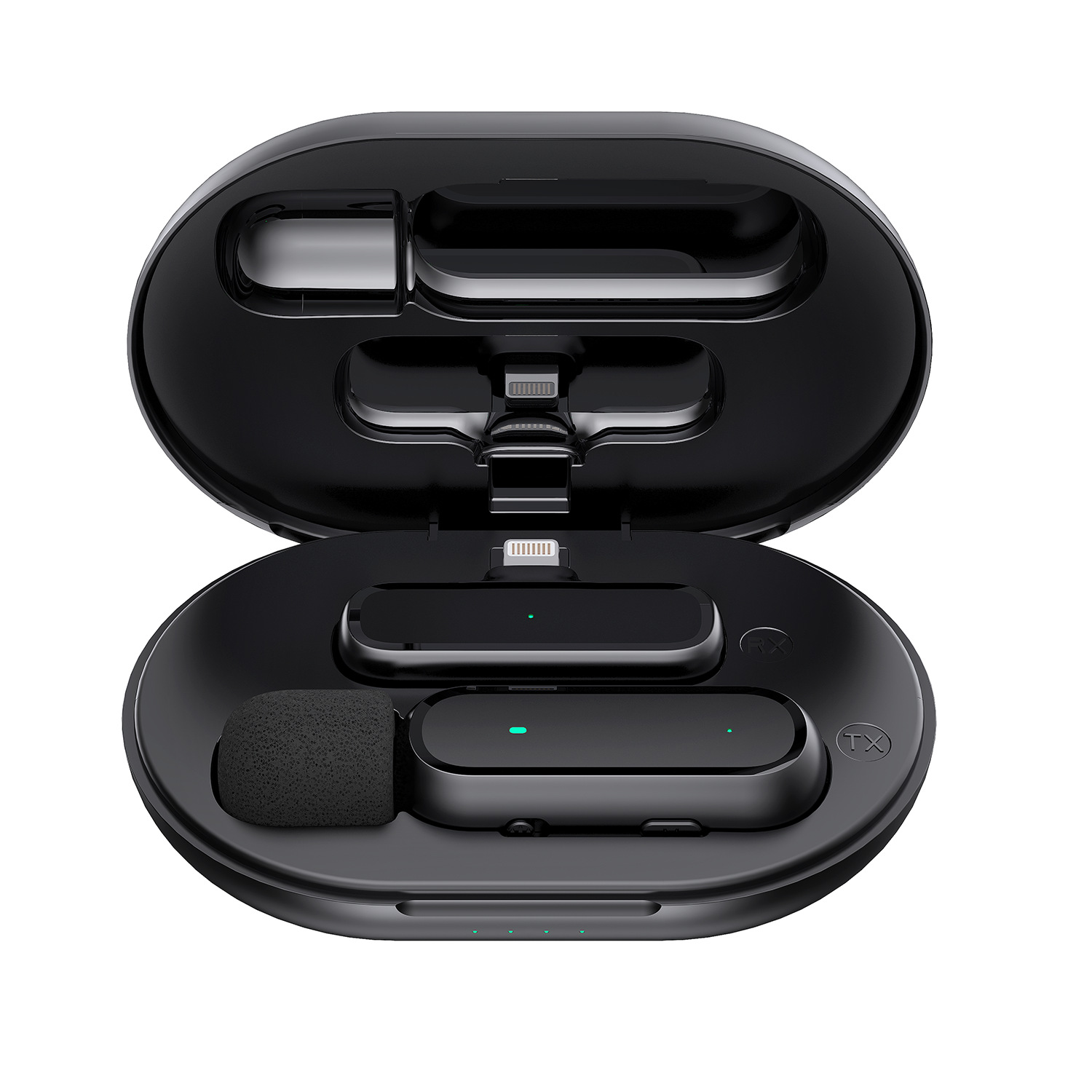 Wireless Lavalier Microphone K60 with Built-in Charging Case, Smart Noise Reduction, Clear Sound Pickup, Wireless Mini Microphone