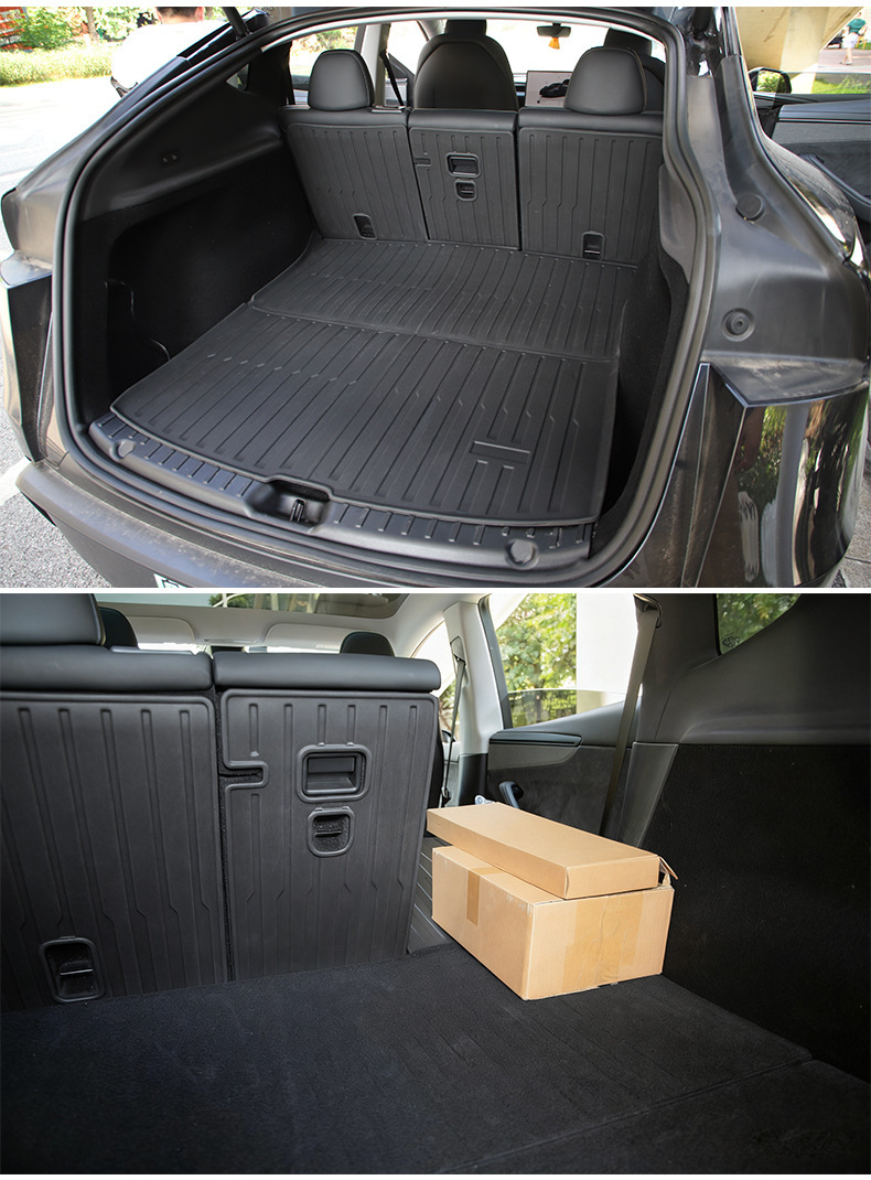 Suitable for 6-Seater Model Yl Tesla New 3/Y Floor Mats, Trunk Mat, Integrated Trunk Mat, Front and Rear Trunk Mats