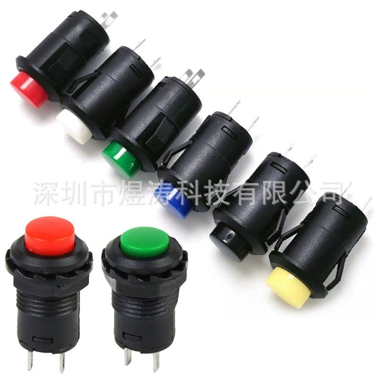 DS-428/427 Круглый кнопочный переключатель с фиксирующимся самоблокирующимся неблокирующимся самовосстанавливающимся кнопочным переключателем, открытие 12 мм