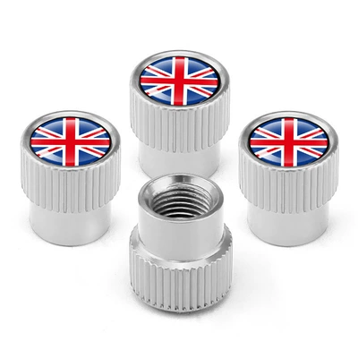 Cross-border car exterior aluminum alloy valve - silver-colored-british-aluminum-alloy-material-opp-bag