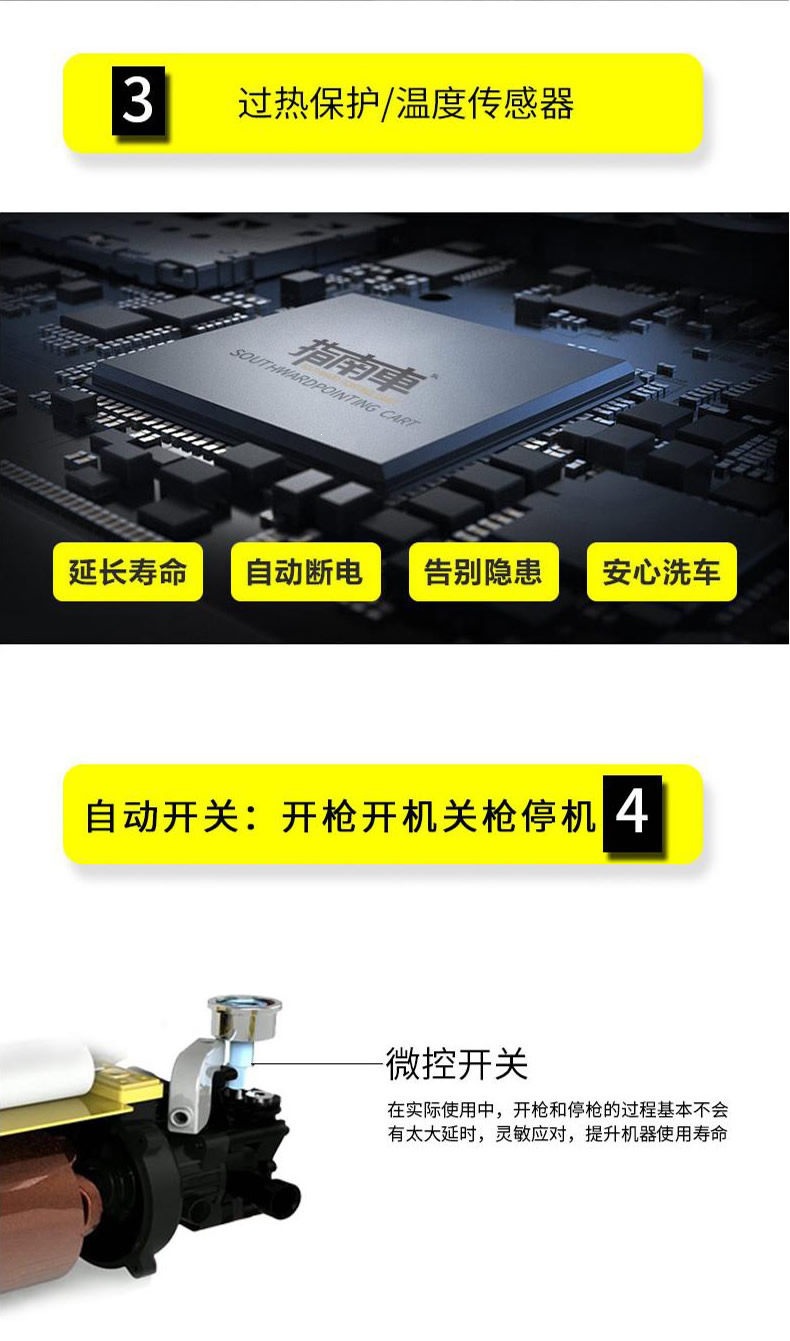 Guide Car S6 Pressure Adjustable High-Pressure Car Washer 220V Household Air Conditioner Cleaning Appliance Cleaning Adjustable Pressure Water Gun