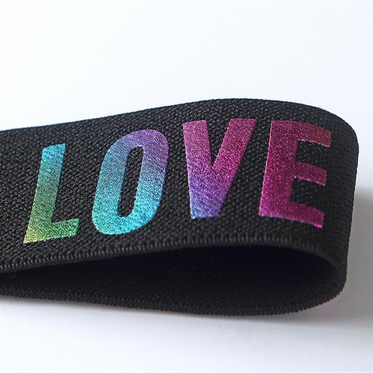 2.5cm3cm3.8cm印花字母松紧带烫金松紧带发带裤腰外露用橡筋带