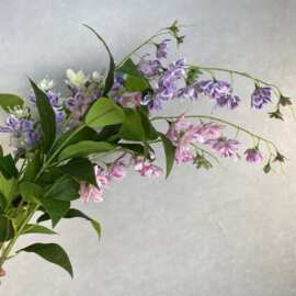 高端仿真花垂丝茉莉花2叉高品质绢花海棠高档假花插花造景装饰花