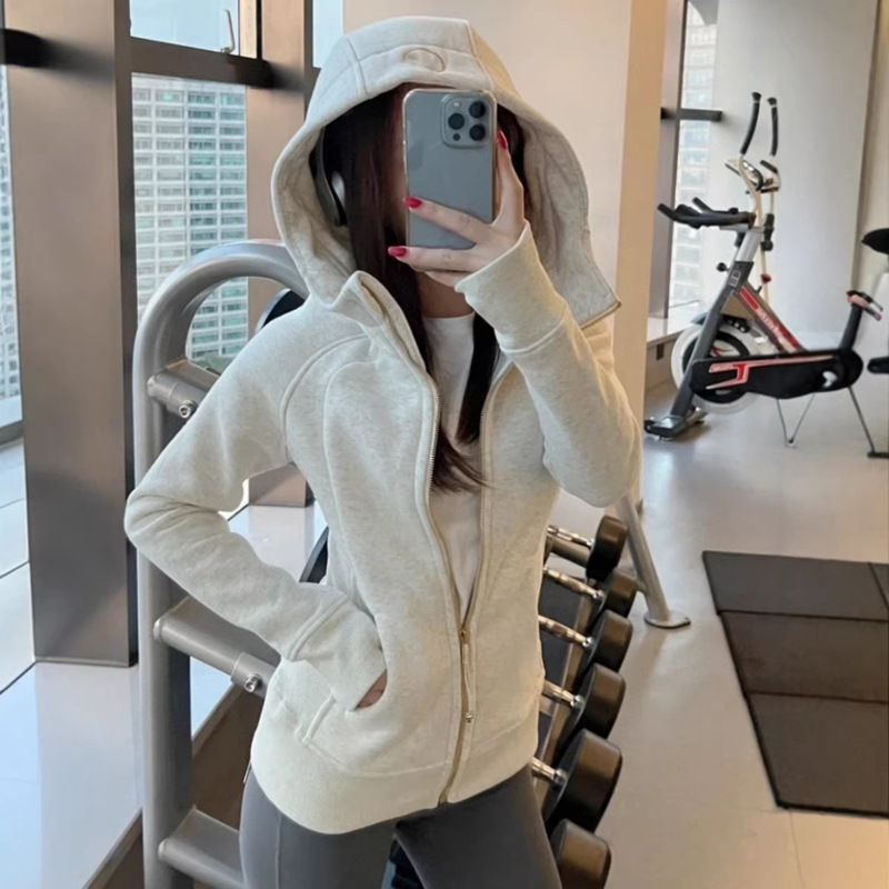 【Hongmeng Terminal Footwear】Lulu Yoga Wear Sucba Women's Hooded Cardigan Slim Fit Sweatshirt Jacket 【Hongmeng Terminal Footwear】Lulu Yoga Wear Sucba Women's Hooded Cardigan Slim Fit Sweatshirt Jacket