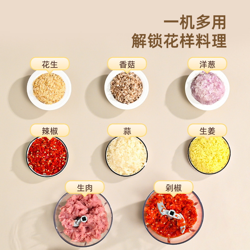厨房家用拉蒜器蒜泥神器手动捣蒜器小型绞肉机切打蒜蓉姜蒜搅碎机|undefined