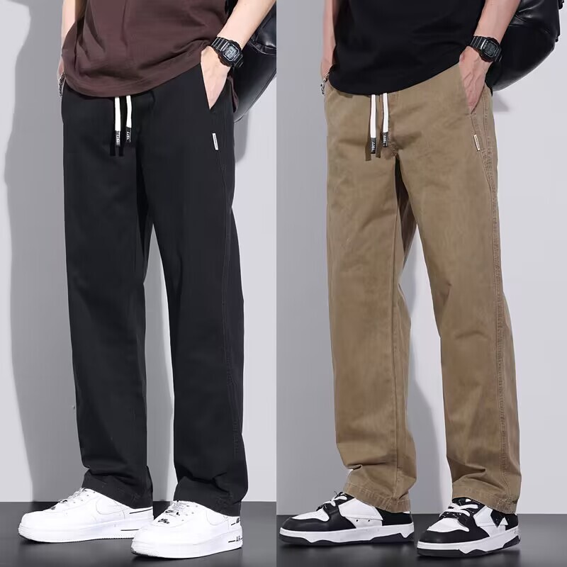 Men's Casual Pants Fashion Simple Stylish Cargo Pants Spring Summer American Style Trendy Loose Plus Size Straight Pants Teenagers Men's Casual Pants Fashion Simple Stylish Cargo Pants Spring Summer American Style Trendy Loose Plus Size Straight Pants Teenagers