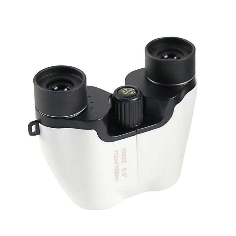 手持小保罗微观双筒望远镜10x22便捷轻巧高清高倍黑白袖珍款