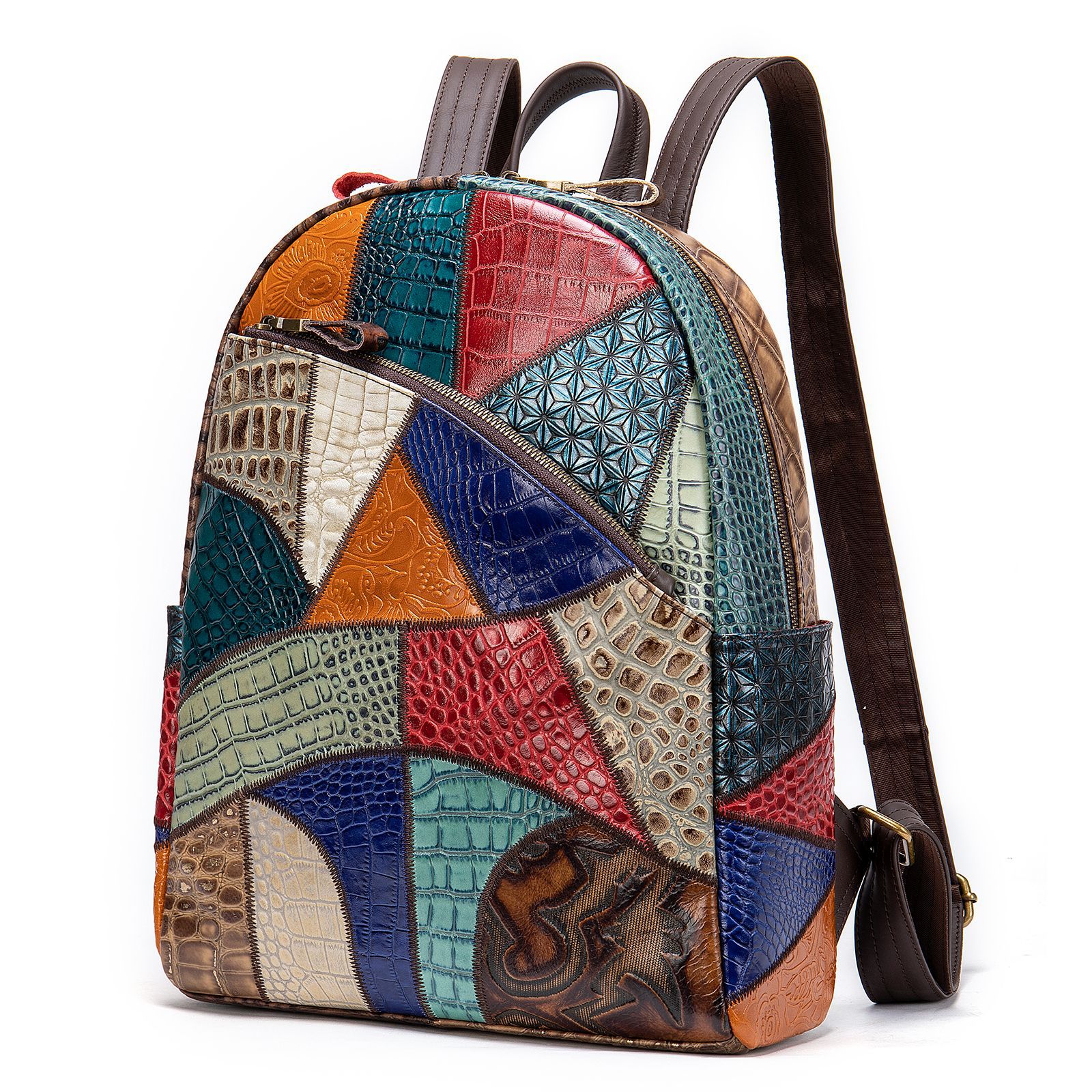 2022 nueva mochila de las mujeres primera capa de piel de vaca mochila retro hecha a mano de cuero de gran capacidad mochila para mujeres