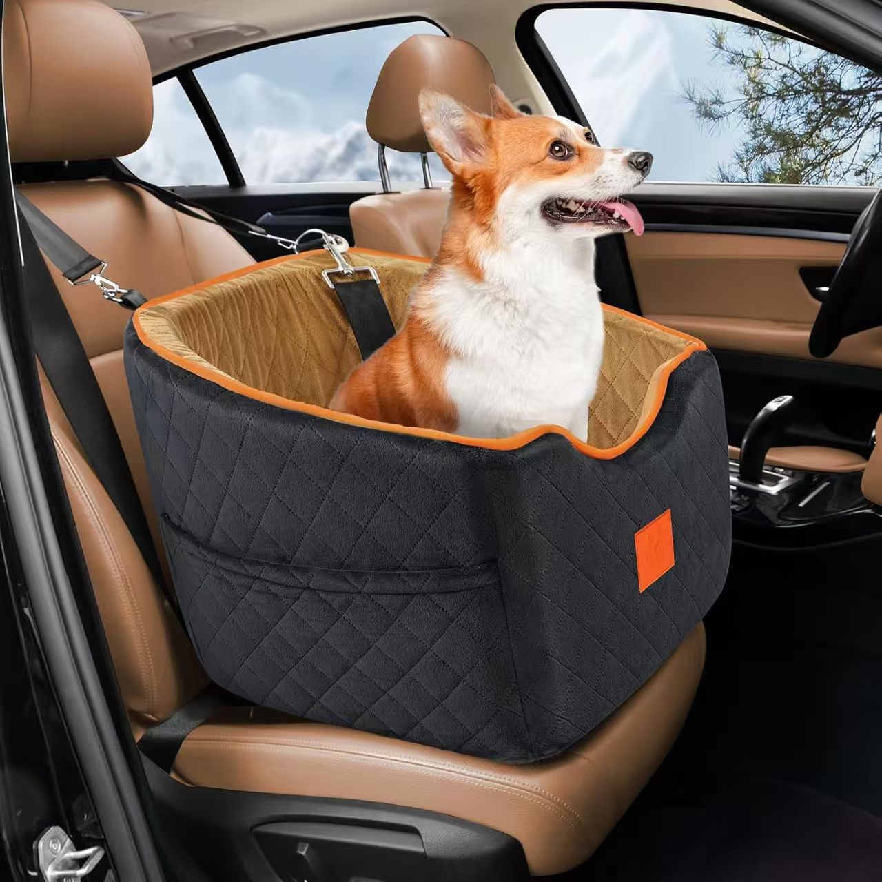 Asiento de seguridad de automóvil para mascotas portátil de viaje para perros, perros, artefactos mágicos, perros, mar vacío