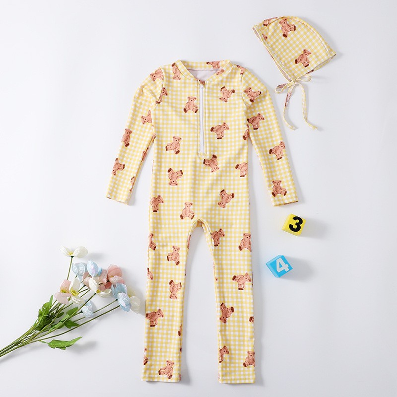 Z046 yellow plaid + hat