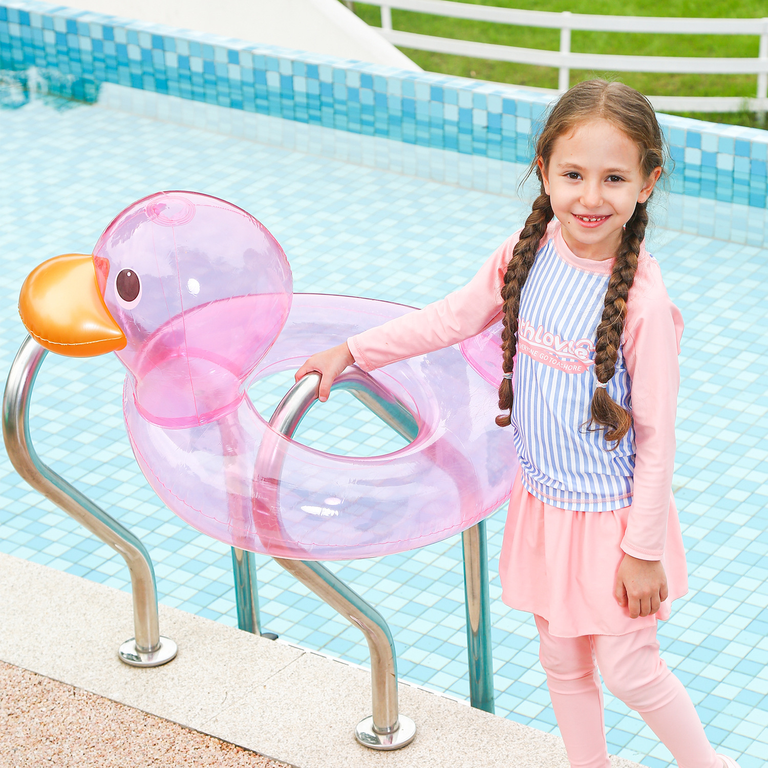Xia Le bebé anillo de natación a prueba de sol con volante asiento de bebé barco cuerno barco hogar niños natación anillo piscina juguete