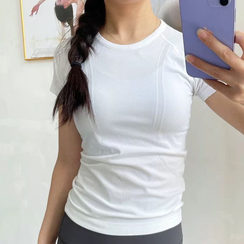 Sports Short-Sleeved Summer Running Quick-Drying T-Shirt Women's Slim Yoga Top Pilates Training Fitness Wear Yoga