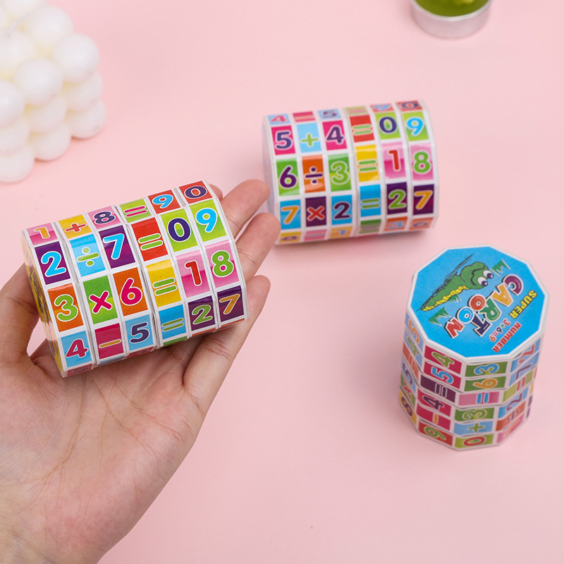Digital Rubik's Cube suma, resta, multiplicación y división matemáticas aritmética aprendizaje enseñanza ayuda descompresión cilíndrica niños educativos juguetes de educación temprana