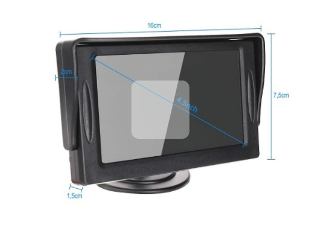 4.3inch High-definition car display monitor, electric vehicle reversing camera, reversing priority display, car central control display