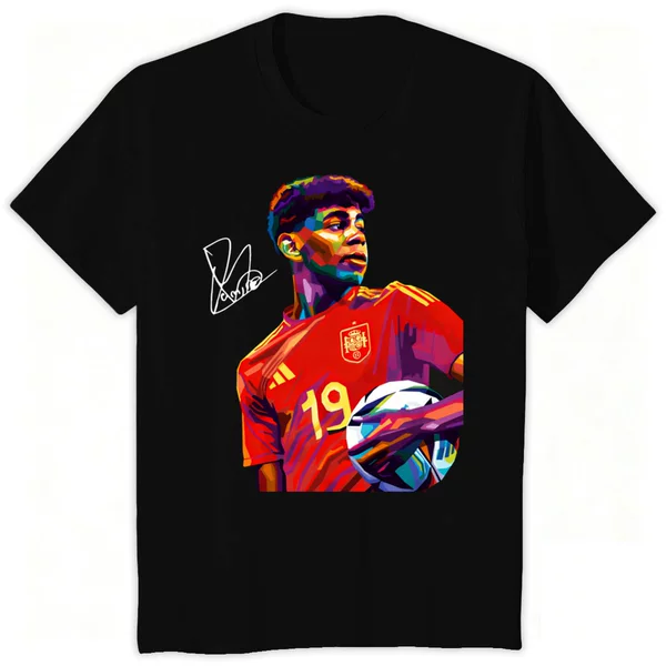 Lamine Yamal Printed Hot-Selling Unisex High Street American Style Amazon Casual Crew Neck T-Shirt