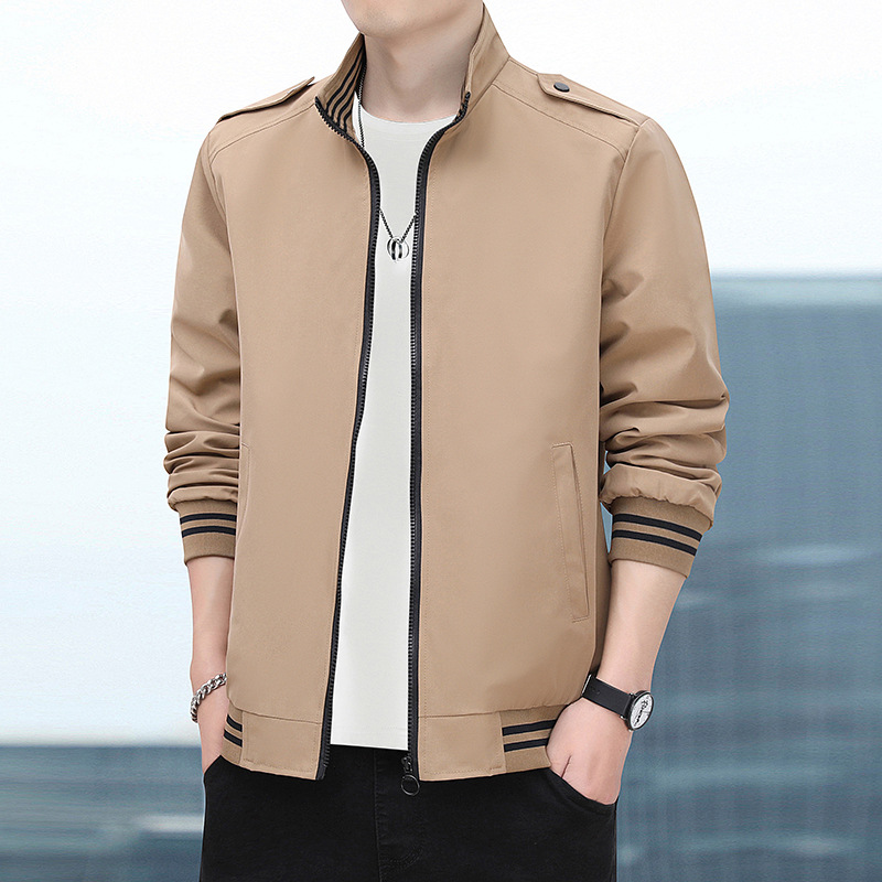 Chaqueta transfronteriza de Amazon hombre primavera y otoño ropa deportiva casual juvenil abrigo de cuello alto chaqueta tendencia de comercio exterior ropa de hombre