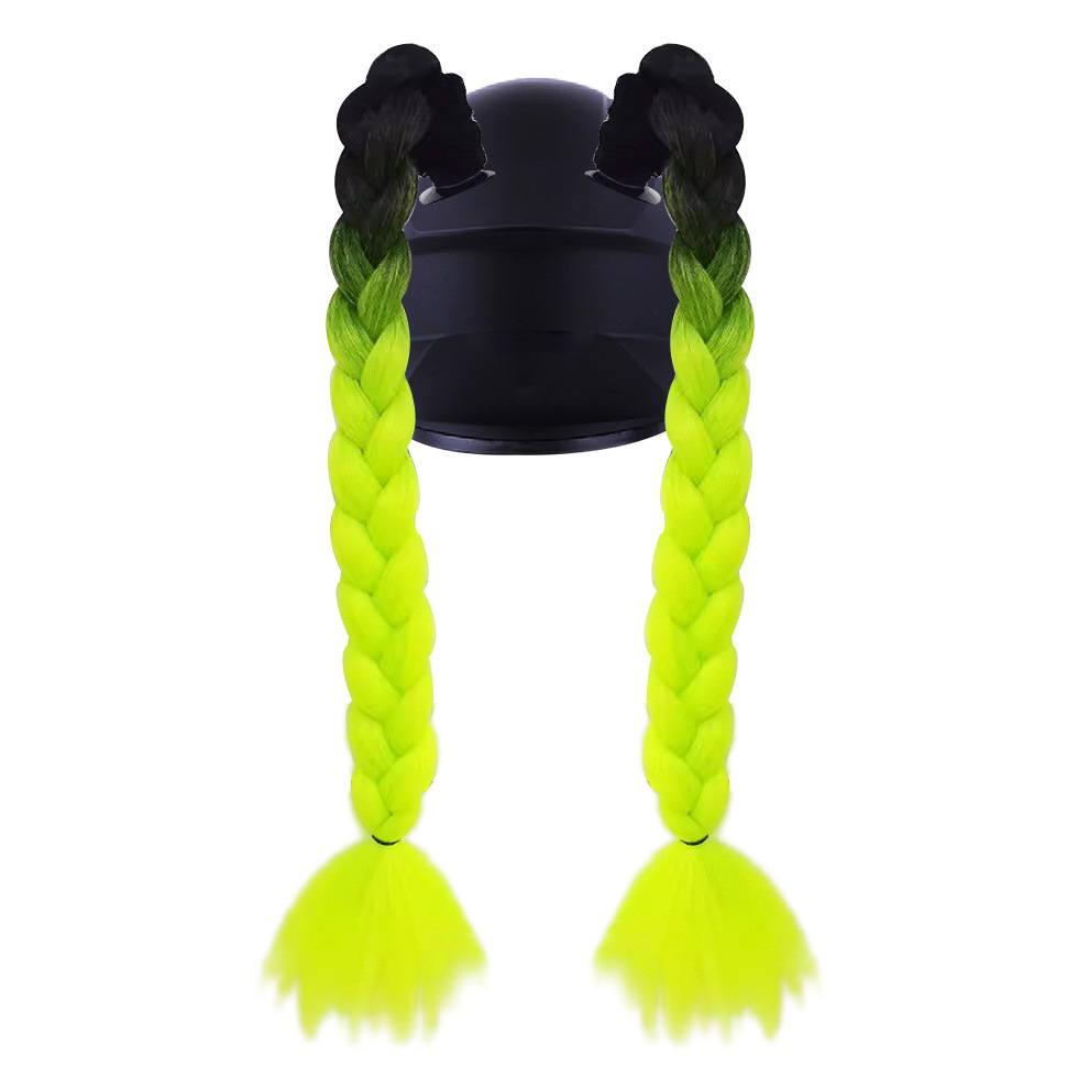 Peluca trenzada decorativa para casco de motocicleta