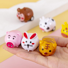 Animal Mini Coaster Plastic Educational Inertia Mini Car Best Selling Tiger Rabbit Car Stool Toy