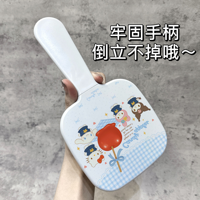 コーム付きハンドルミラー、ハイエンドの便利な化粧鏡、新しいガーリーハートの小さなミラー、手持ち化粧鏡|undefined