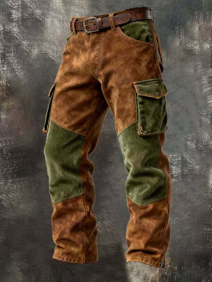 Printed Men's Vintage Jeans Casual Punk Vintage Straight Overalls_mkmklike.com