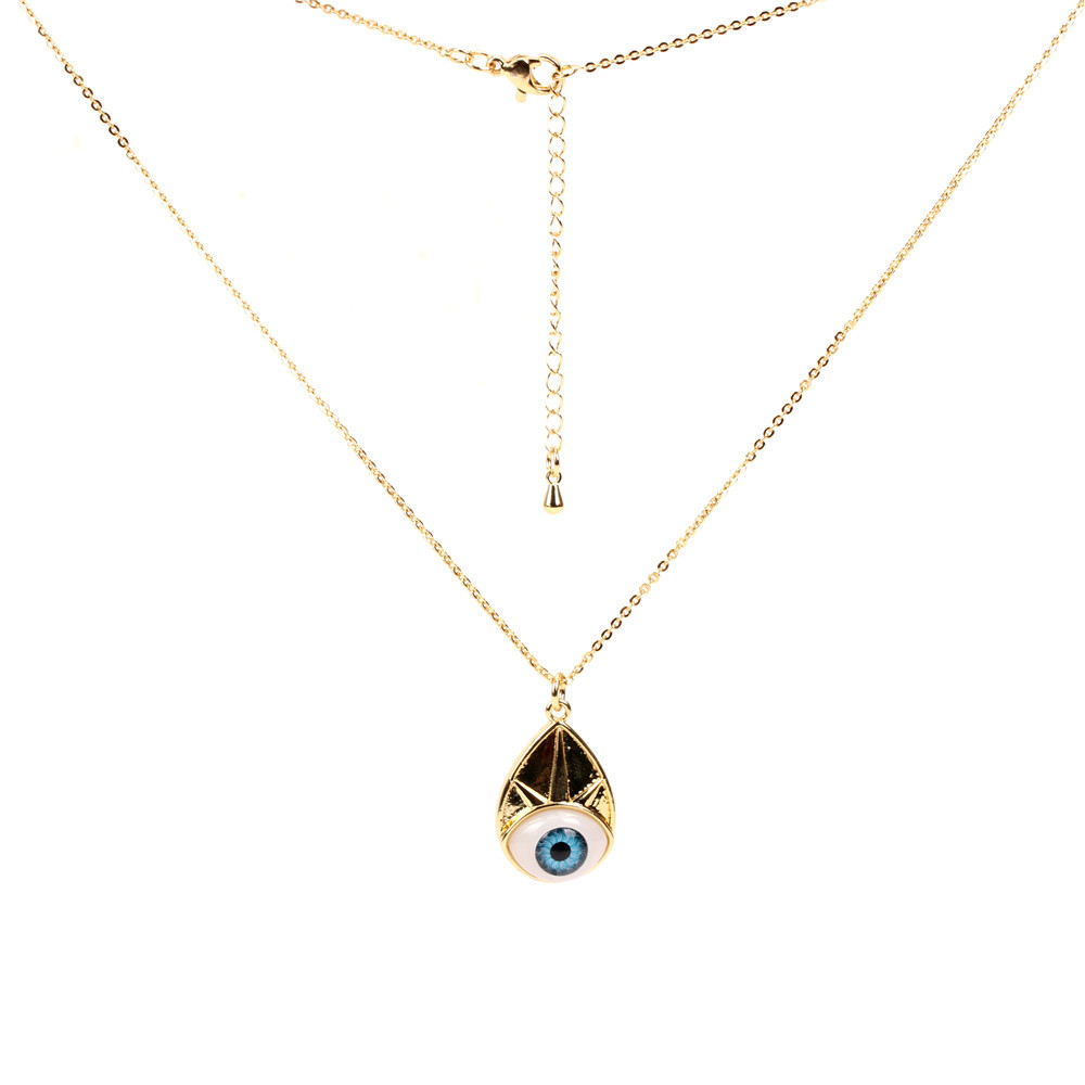 Fashion Devilu0027s Eye Copper Gold-plated Pendant Short Necklace
