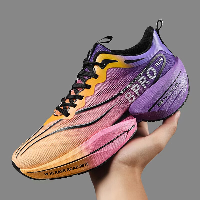 Red Rabbit 8PRO Carbon Plate Running Shoes Men's Popcorn Rubber and Plastic Bottom Ultra Light Couple Flying Wire Woven Net sneaker Wholesale