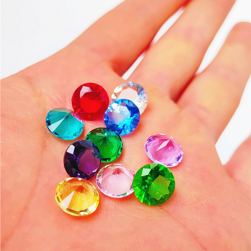 Wholesale 10mm crystal diamond Pujiang factory spot 1cm multi-color glass simulation diamond nail drill