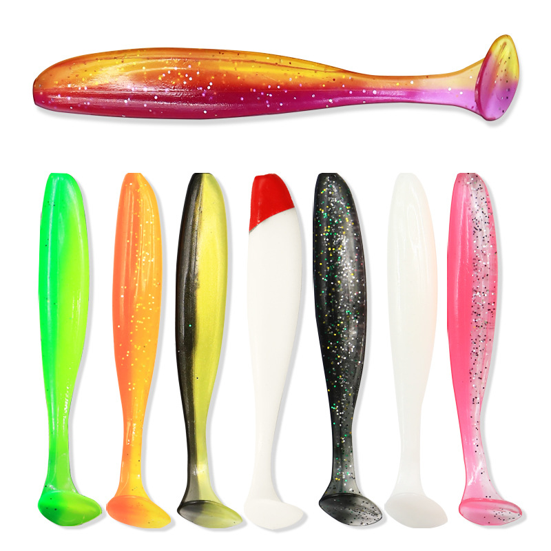 Soft Paddle Tail Fishing Lures Soft Plastic Baits Fresh Water Bass Swimbait Tackle Gear