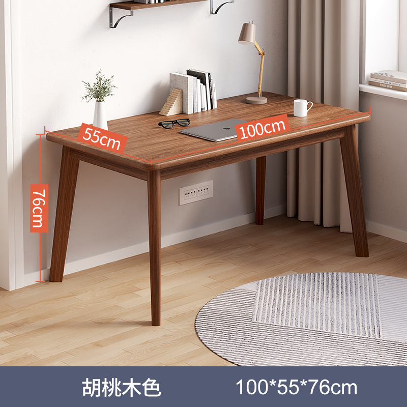 Escritorio de computadora escritorio hogar simple oficina pequeña mesa dormitorio estudiante aprendizaje escritorio y silla combinación patas de madera maciza