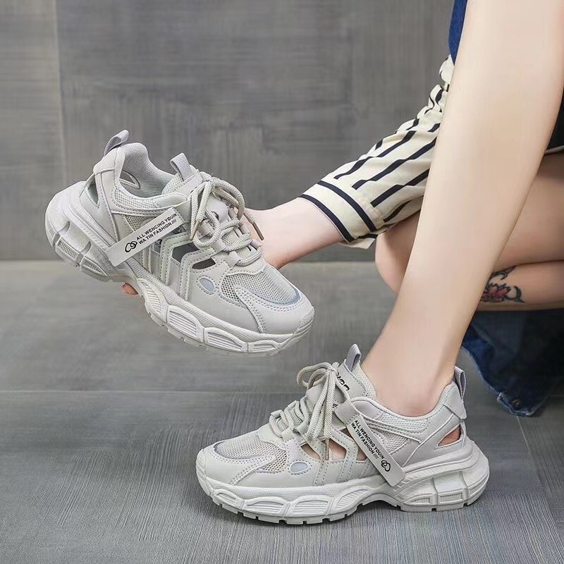 Mesh Breathable Dad Shoes for Women, Perforated Shoes, 2026 New Summer Hollow-Out Closed-Toe Sandals, Casual Sports White Shoes Mesh Breathable Dad Shoes for Women, Perforated Shoes, 2026 New Summer Hollow-Out Closed-Toe Sandals, Casual Sports White Shoes