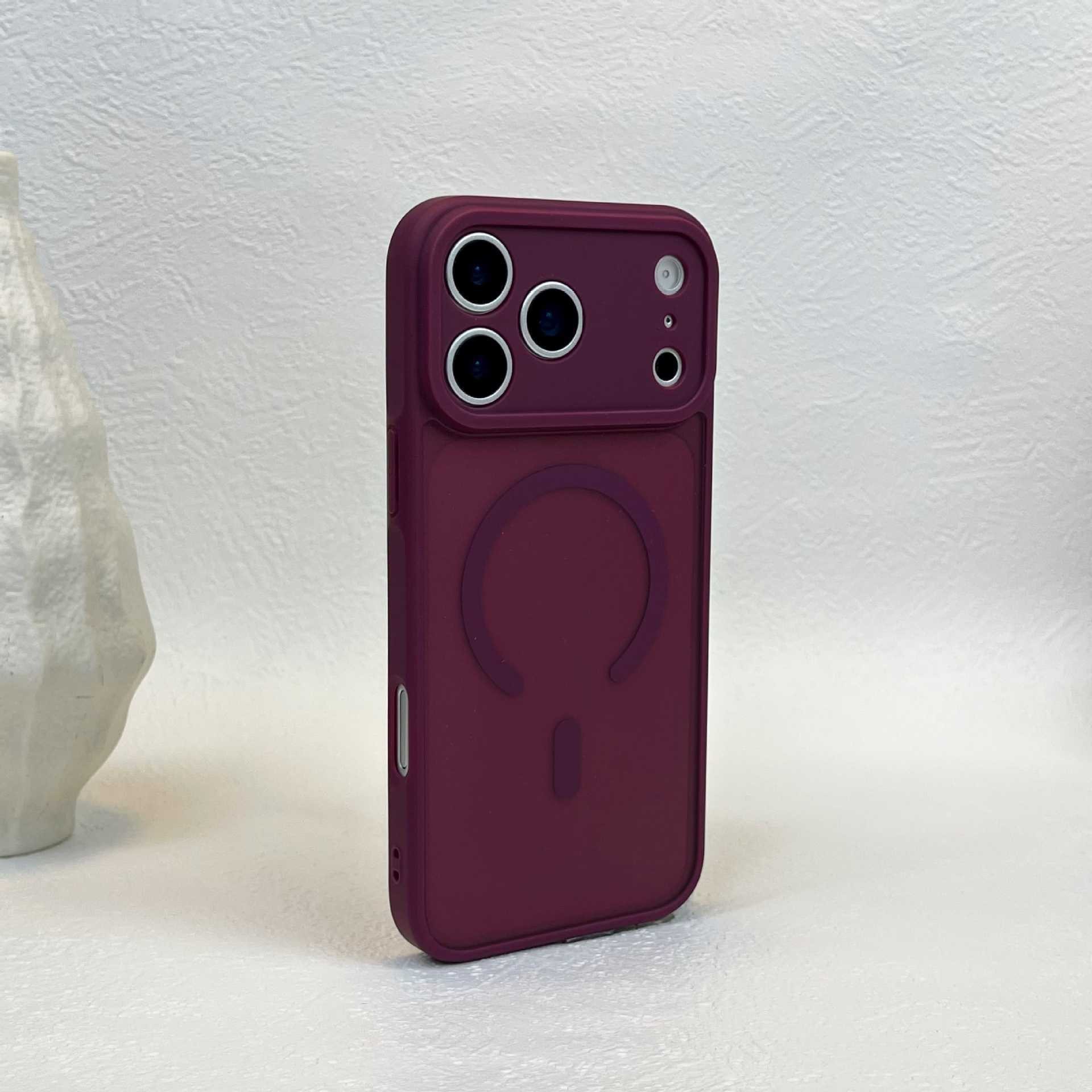 适用iPhone18promax手机壳肤感磨砂磁吸精孔防摔苹果17高级保护套 - 1