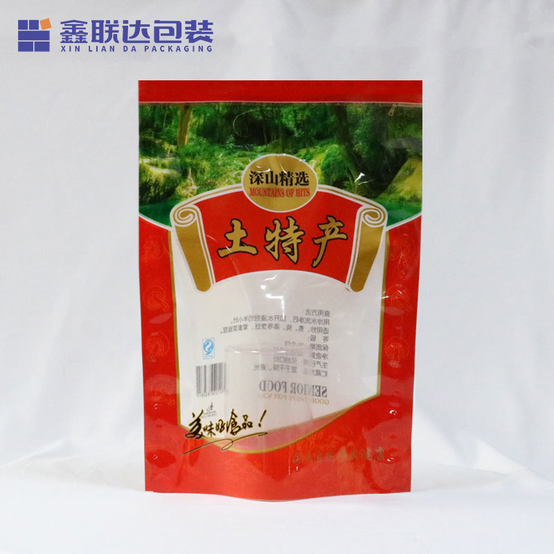 深山土特产干货香红菇木耳笋干包装袋山里土特产通用自封袋可批发