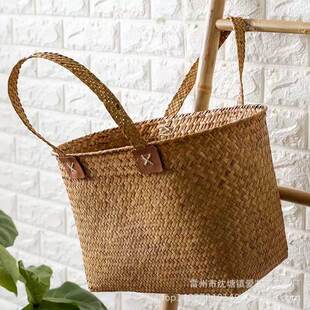 (Wholesale), woven festive straw shopping bag, Birthday gift