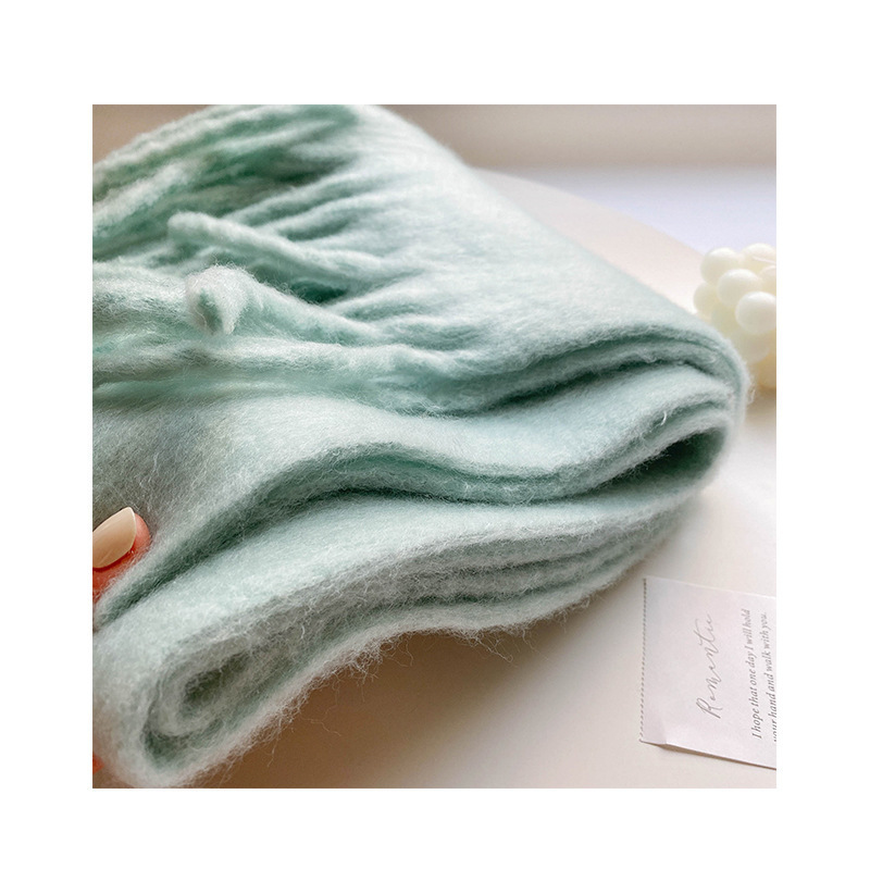 Solid Color Thickened and Extended Scarf for Women, 2026 Autumn and Winter New Korean Style, Versatile Winter Shawl for Students, Pink