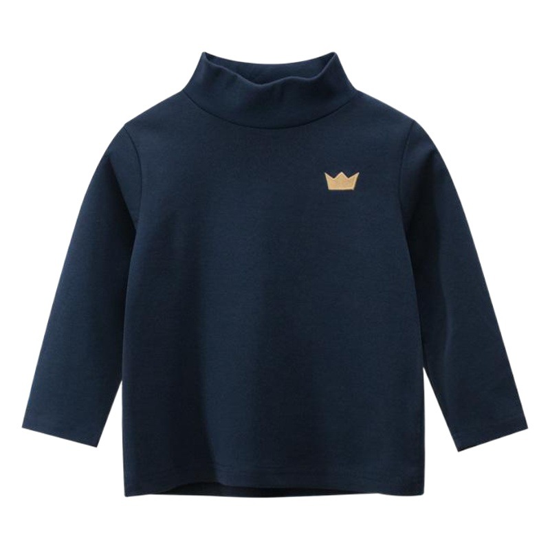 27 niños marca ropa para niños otoño nuevo estilo coreano al por mayor camisa de fondo ropa de bebé manga larga Camiseta cuello alto