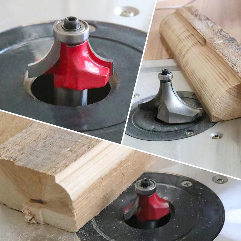Precision rounded corner router bit, woodworking slotting tool, edge trimming machine head, dual R-line router bit, chamfering tool, carving machine router bit