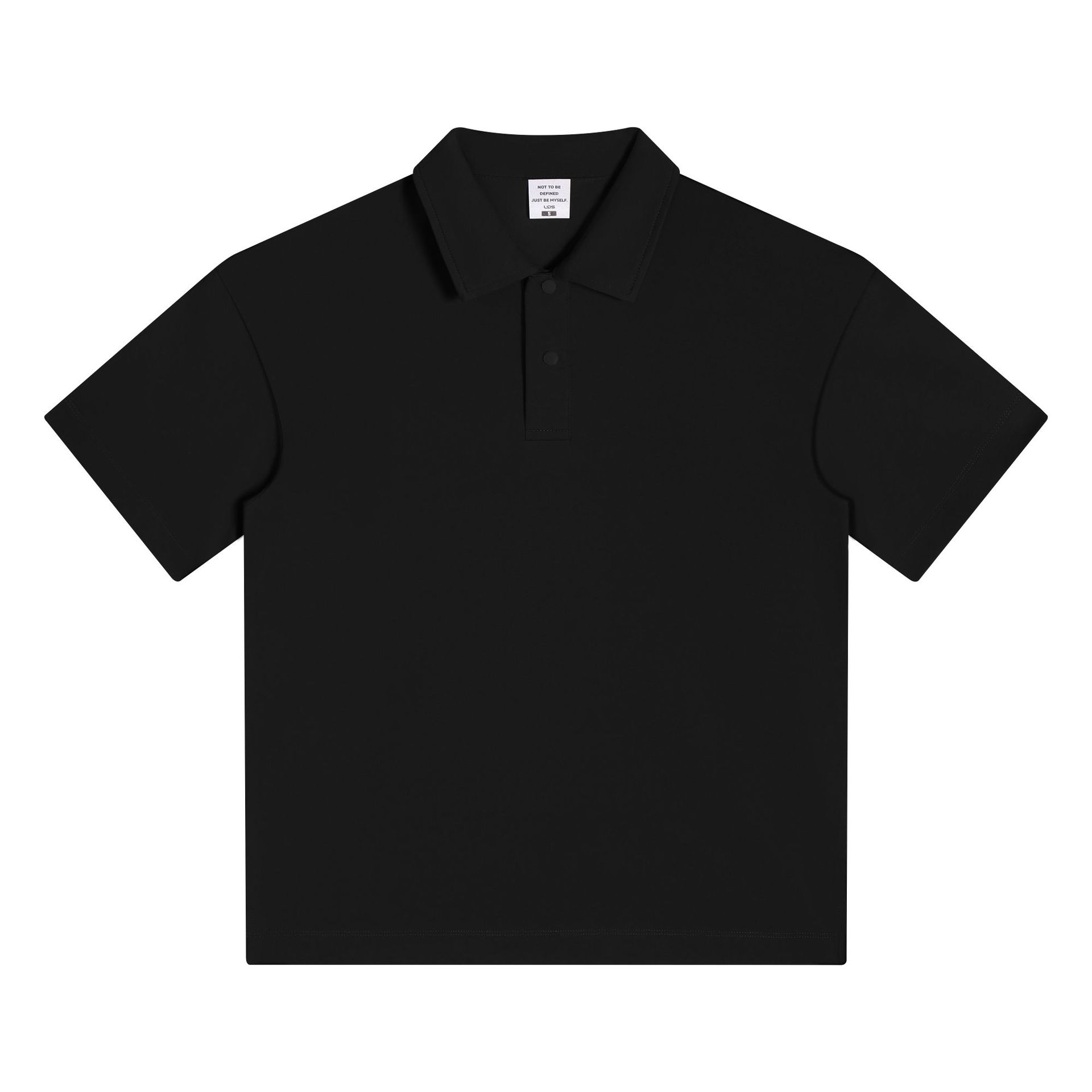 Trendy Brand Solid Color 240g Heavy Solona Lapel Short-sleeved Polo Shirt Men's Summer Antibacterial Cool Feeling Daily Leisure T_viptrois.com