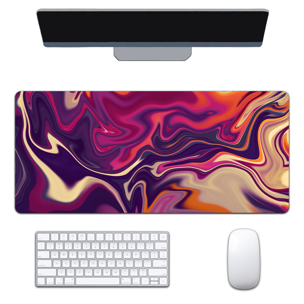 Mapa de calor transfronterizo extra-grande juego engrosado Oficina abstracto viento fluido colorido expansión corrugado mouse pad patrón personalizable