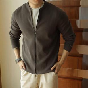 Baseball Suit Four Empty Knitted MA1 Aviator Knitted Cardigan Retro Sweater Jacket Zipper Casual Pure