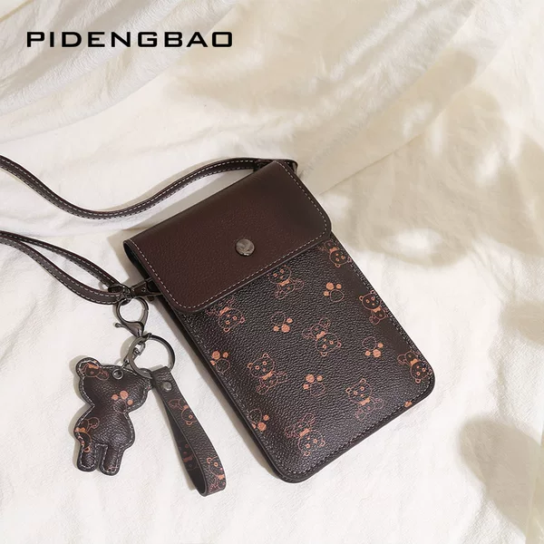 New Mini Mobile phone bag Foreign Trade Women's Crossbody Bear Pattern Small Change bag Shoulder bag phone bag