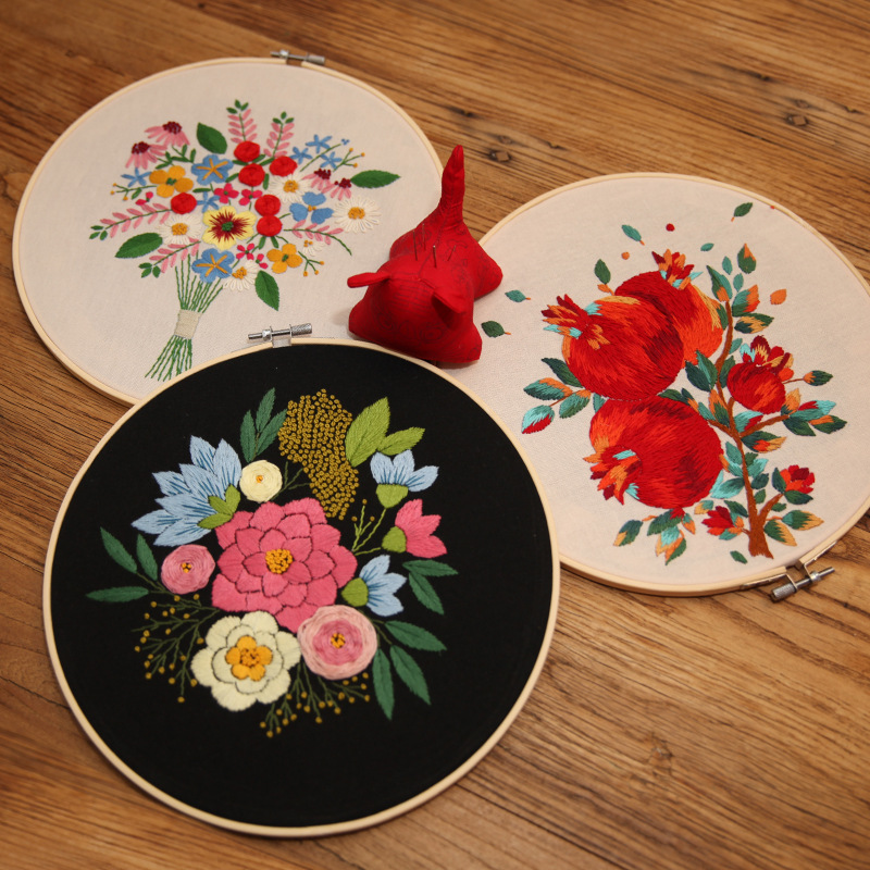 Bordado DIY colgando pintura punto de cruz paquete de material de tela Europea Inglés transfronteriza colgando pintura Lu Bordado DIY adornos hechos a mano