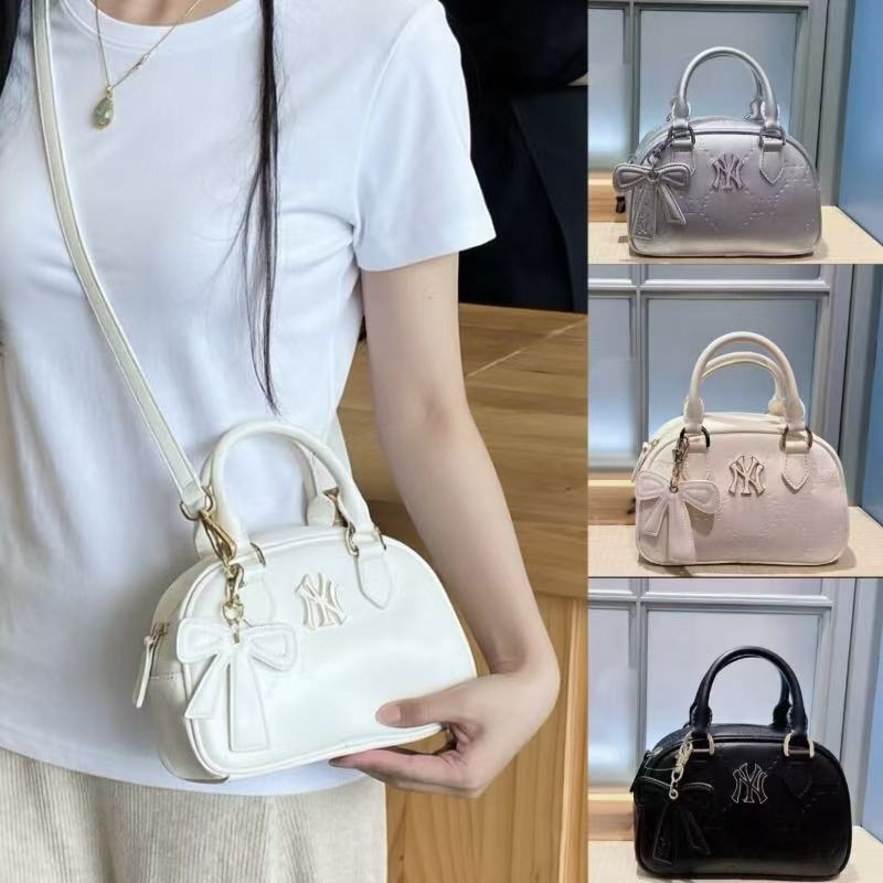 New Mlb Bowling Ball Diamond Monogram Dark Pattern Butterfly Pendant Crossbody Shoulder Handbag Fashionable Casual Versatile