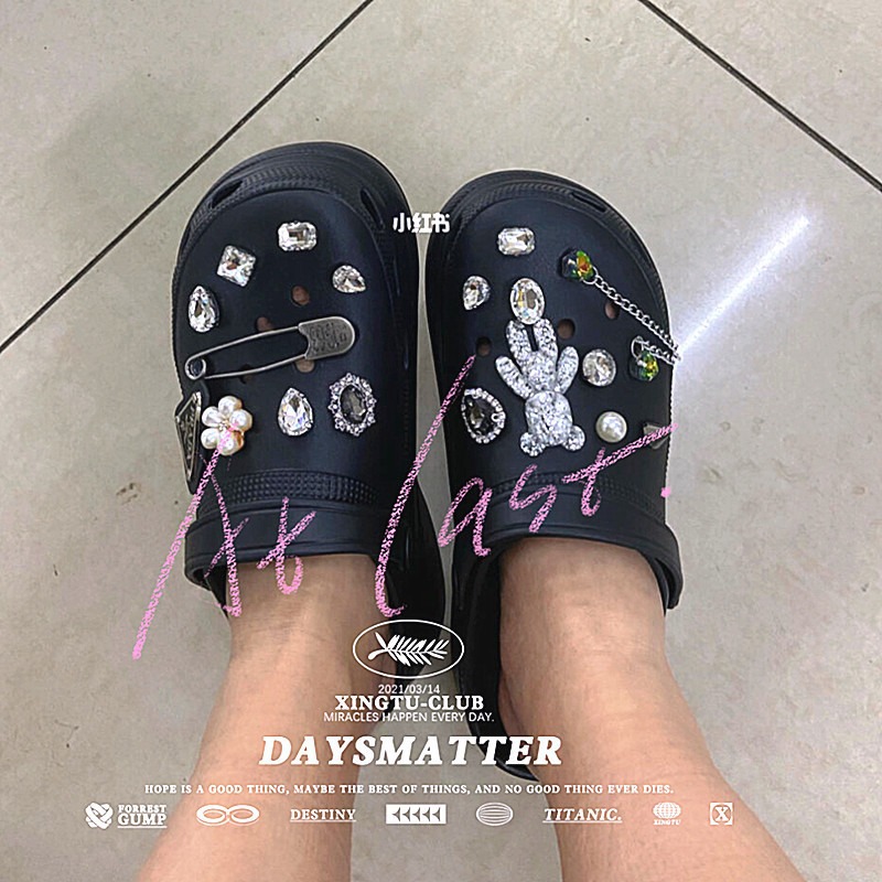 밝은 다이아몬드 곰 [완제품 접착 바닥 버클]]