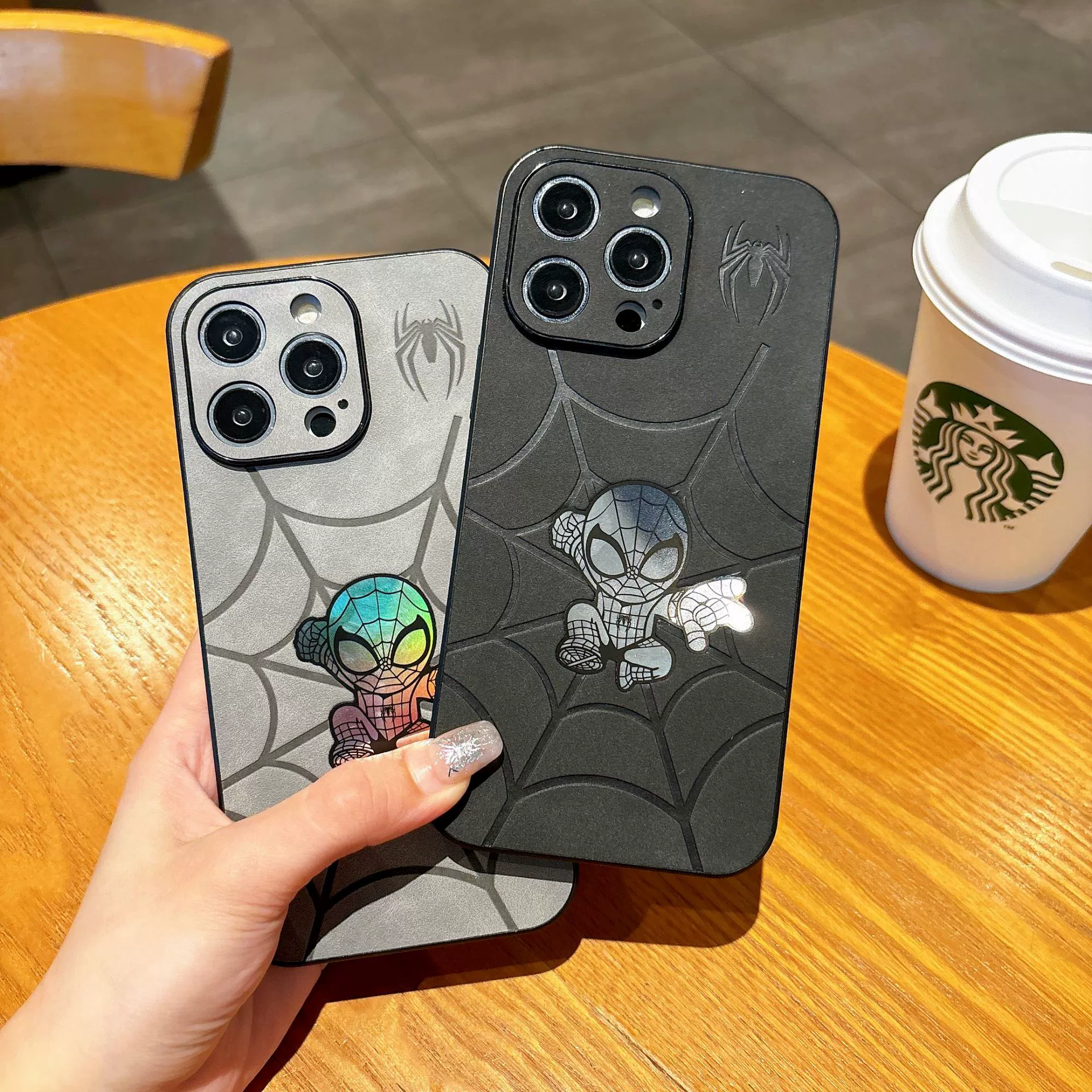 Apple, cartoon phone case, iPhone 14, mobile phone, iphone, 15promax, mirror effect, fall protection