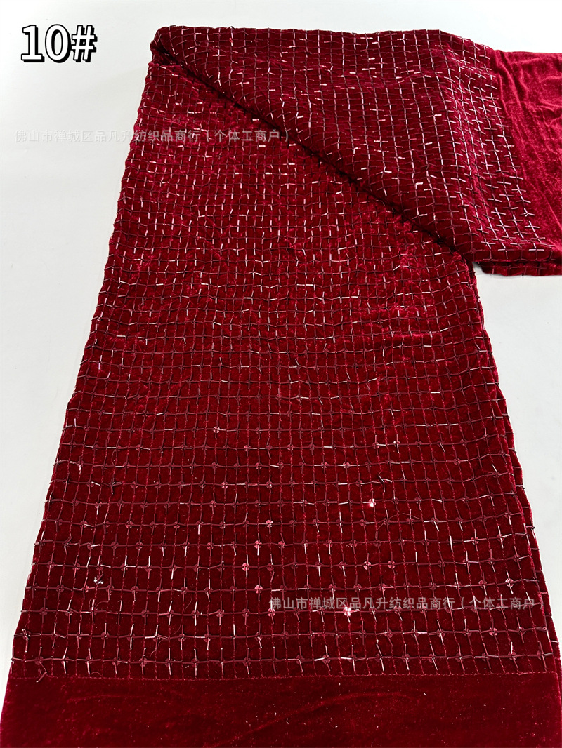 Tejido de lana elástica de rollo alto vestido de estilo francés desfile de moda vestido de tela comercio exterior transfronterizo