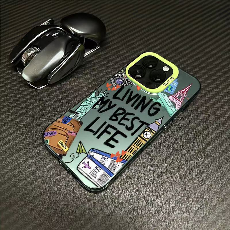 Nuevo en inglés aplicable funda para teléfono móvil iphone16 Apple 15promax/14 anti-caída 13pro12 Europa y América 11xr