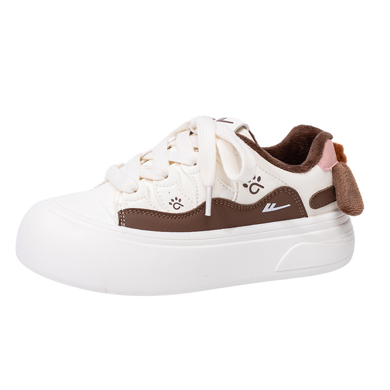 Retirada con calentamiento de lana, zapatos de invierno nuevos zapatos de mujer, zapatos de algodón bajos, zapatos de estilo de perro lindos, zapatos de estudiante