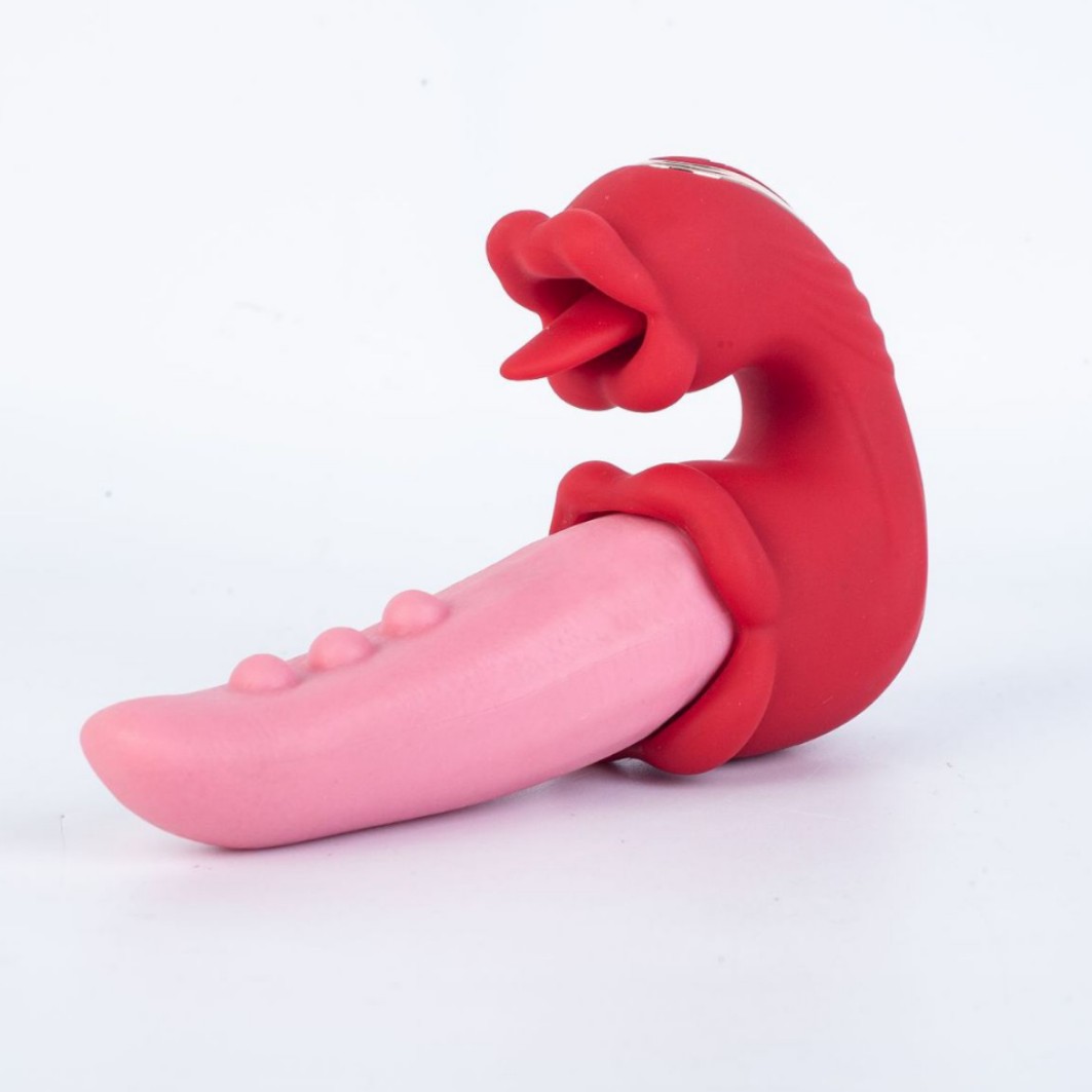 Vibrator mit Zungenstimulation für Frauen, G-Punkt-Orgasmus, starke Vibration_voghion.com