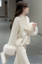 设计师款名媛千金风感两件套装女轻奢毛毛千金风气质套装冬季