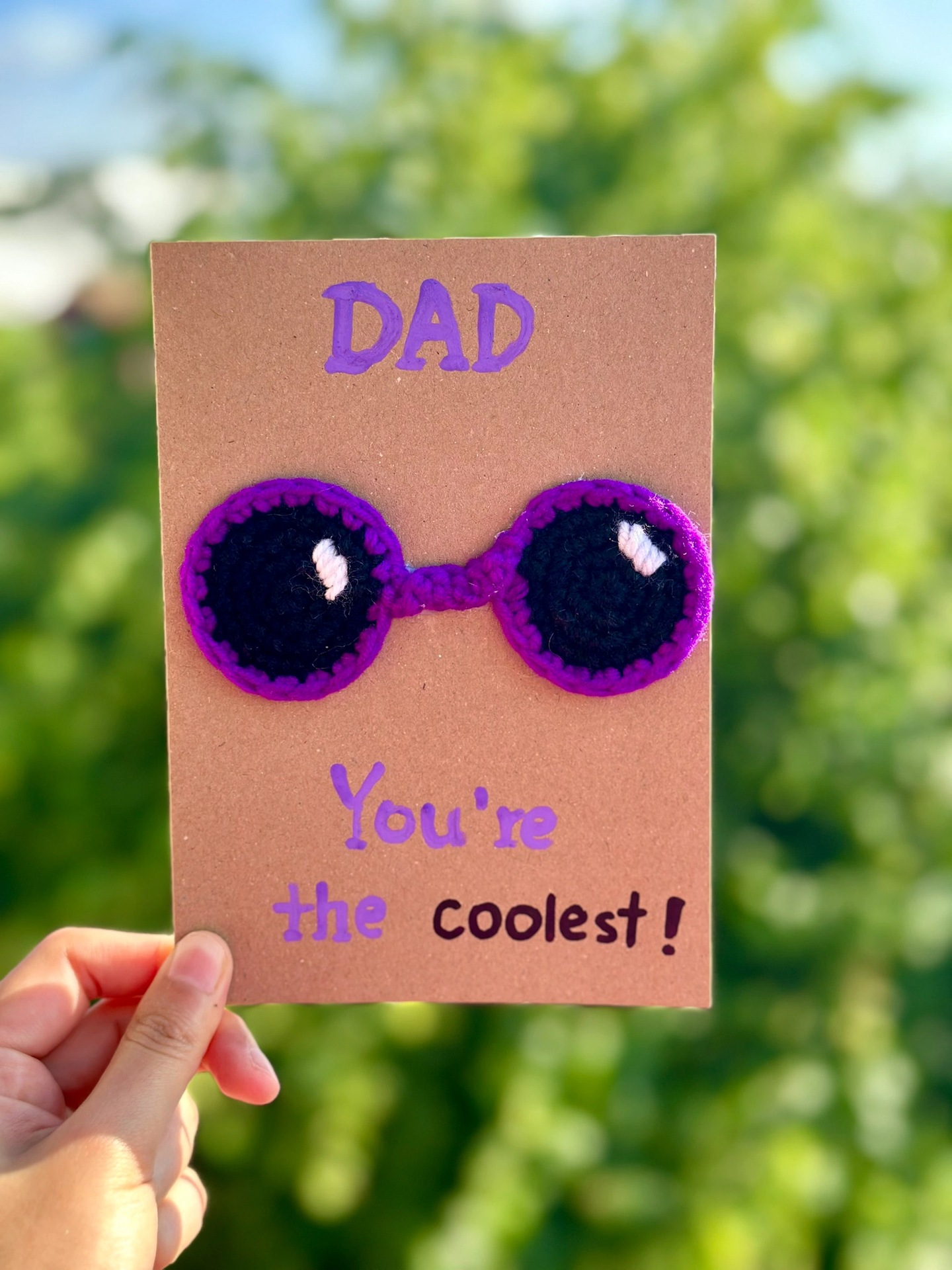 [소재 패키지] 아버지의 날 보라색 선글라스 인사말 카드